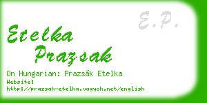 etelka prazsak business card